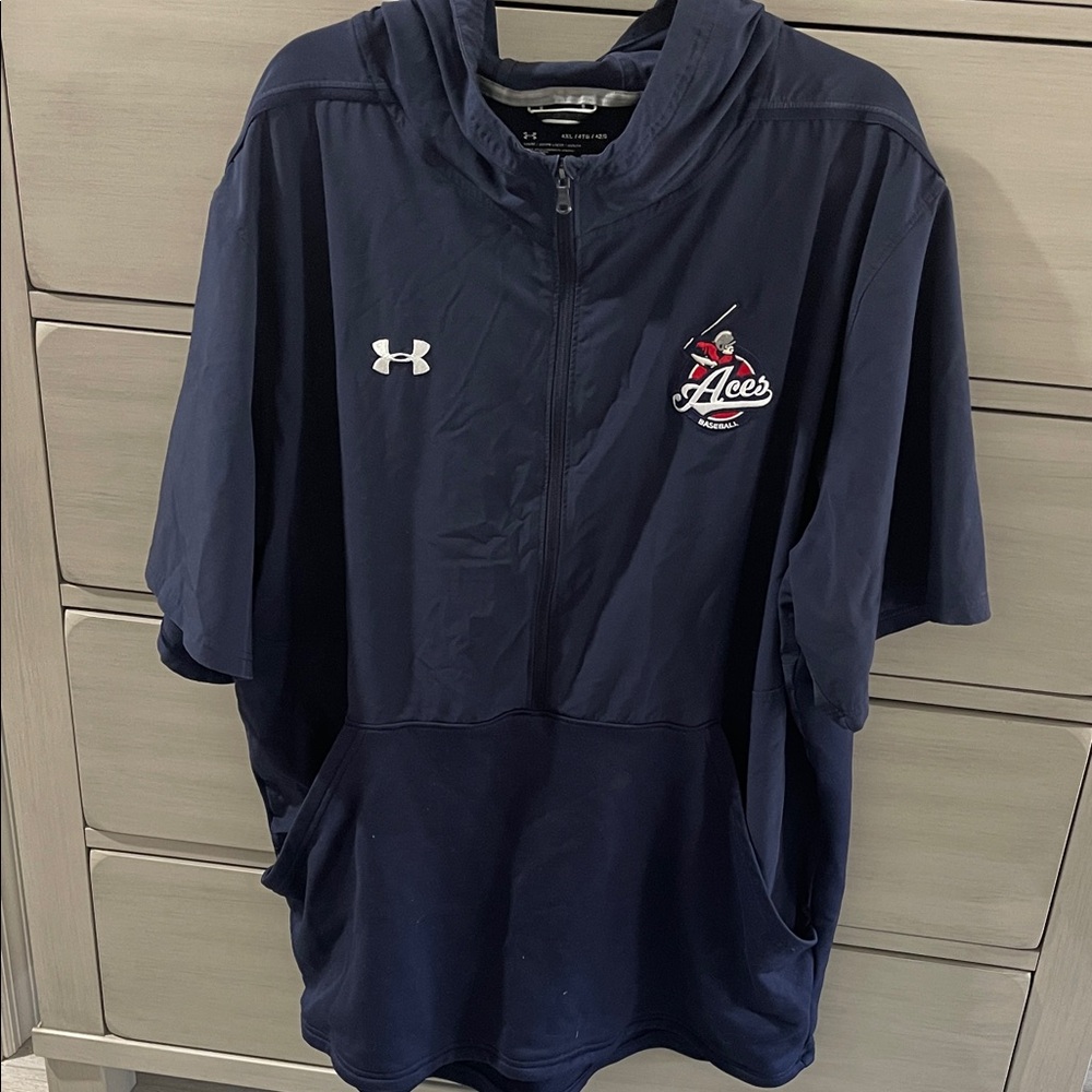 Under Armour Navy Baseball Hooded SS Pullover